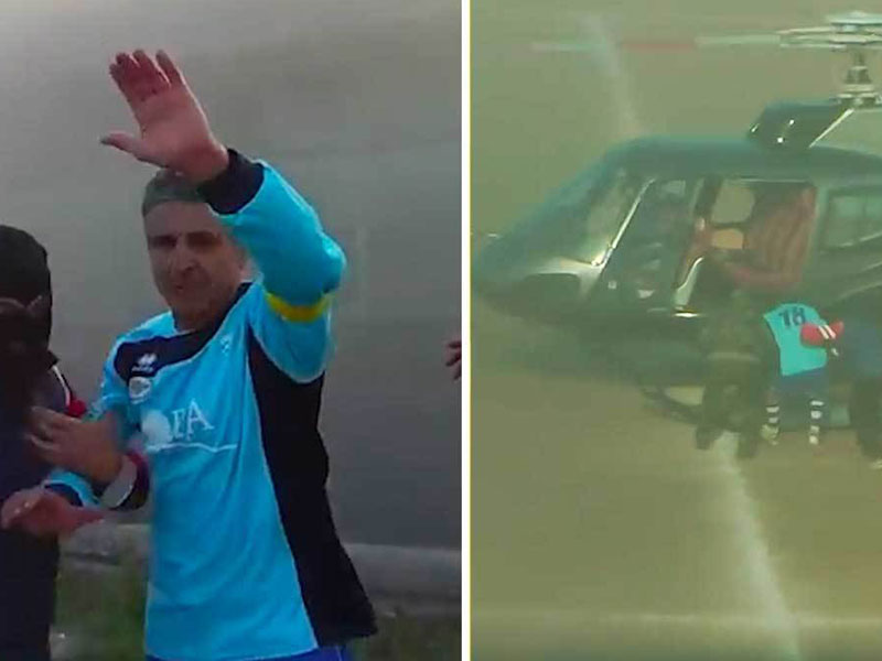 بالفيديو: مسلحون يهبطون بالهليكوبتر ويختطفون لاعباً وسط المباراة... السبب صادم!